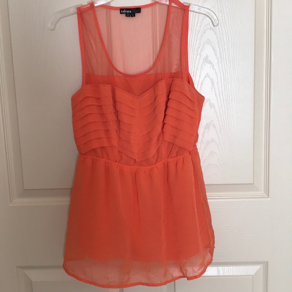 Orange Summer Blouse
